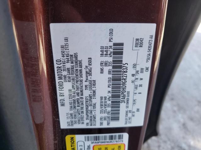 Photo 9 VIN: 3FA6P0HD9GR278375 - FORD FUSION SE 