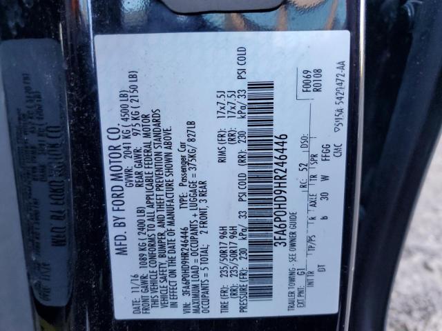 Photo 11 VIN: 3FA6P0HD9HR246446 - FORD FUSION SE 