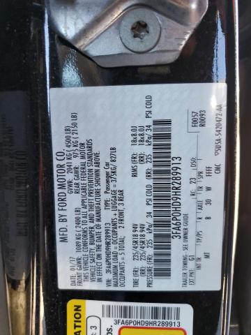 Photo 11 VIN: 3FA6P0HD9HR289913 - FORD FUSION SE 