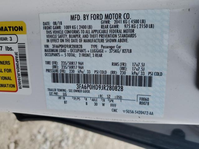 Photo 11 VIN: 3FA6P0HD9JR280828 - FORD FUSION SE 