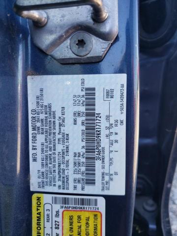 Photo 11 VIN: 3FA6P0HD9KR171724 - FORD FUSION SE 