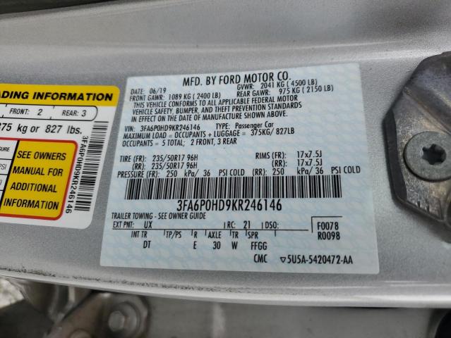 Photo 11 VIN: 3FA6P0HD9KR246146 - FORD FUSION SE 