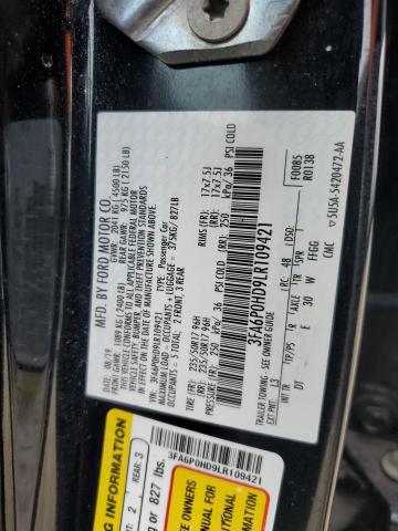 Photo 11 VIN: 3FA6P0HD9LR109421 - FORD FUSION 