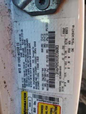 Photo 12 VIN: 3FA6P0HDXER236083 - FORD FUSION SE 