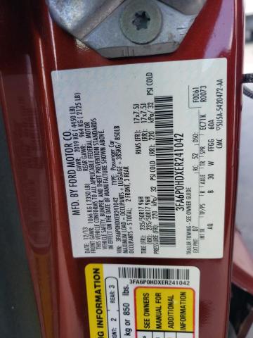 Photo 11 VIN: 3FA6P0HDXER241042 - FORD FUSION SE 