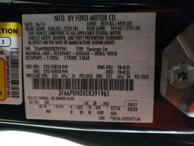 Photo 11 VIN: 3FA6P0HDXER391961 - FORD FUSION SE 