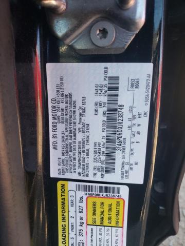 Photo 11 VIN: 3FA6P0HDXJR238748 - FORD FUSION SE 