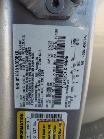 Photo 11 VIN: 3FA6P0HDXLR144646 - FORD FUSION 