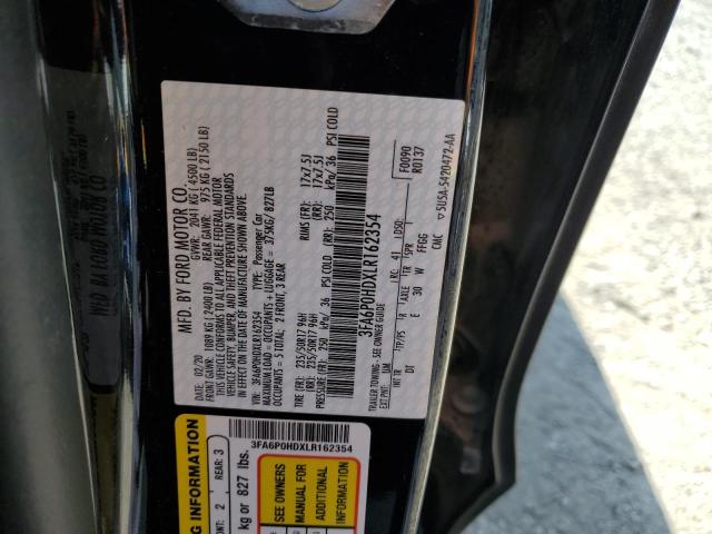 Photo 12 VIN: 3FA6P0HDXLR162354 - FORD FUSION SE 