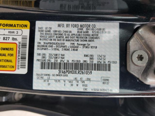 Photo 11 VIN: 3FA6P0HDXLR261059 - FORD FUSION 