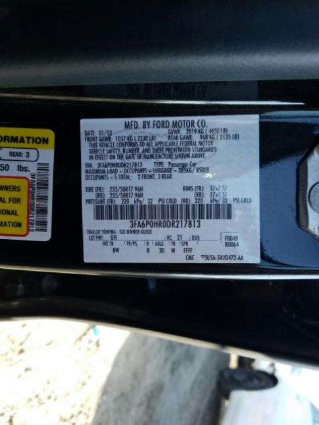 Photo 9 VIN: 3FA6P0HR0DR217813 - FORD FUSION SE 