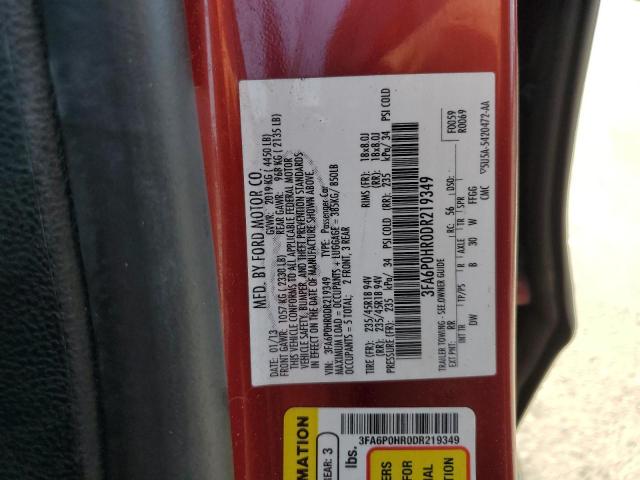 Photo 12 VIN: 3FA6P0HR0DR219349 - FORD FUSION 