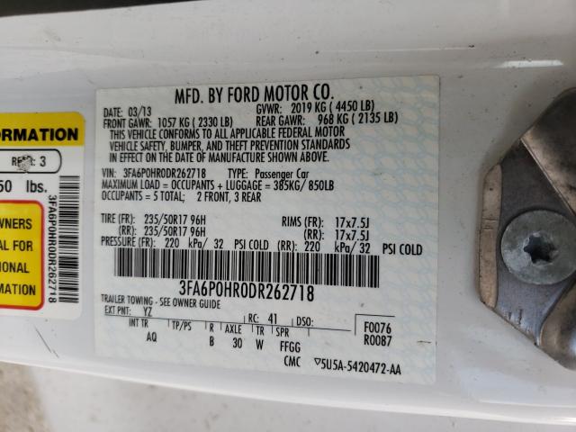 Photo 9 VIN: 3FA6P0HR0DR262718 - FORD FUSION SE 