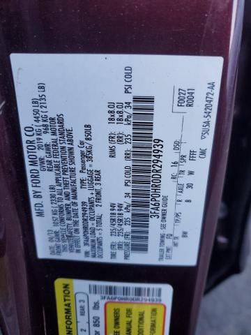 Photo 11 VIN: 3FA6P0HR0DR294939 - FORD FUSION SE 