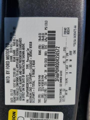 Photo 11 VIN: 3FA6P0HR0DR350572 - FORD FUSION 