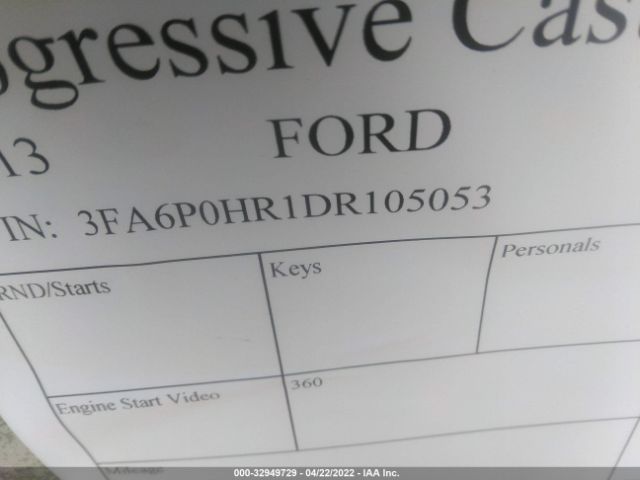 Photo 8 VIN: 3FA6P0HR1DR105053 - FORD FUSION 