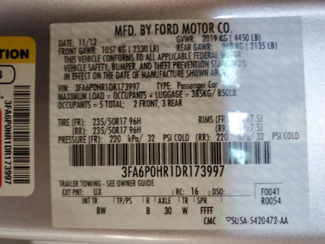 Photo 11 VIN: 3FA6P0HR1DR173997 - FORD FUSION SE 