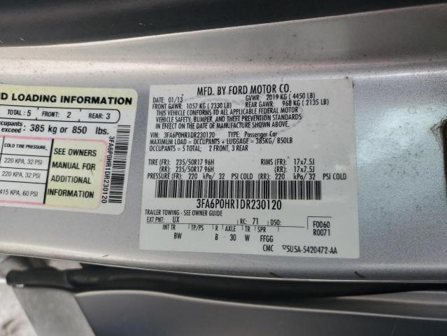 Photo 11 VIN: 3FA6P0HR1DR230120 - FORD FUSION SE 