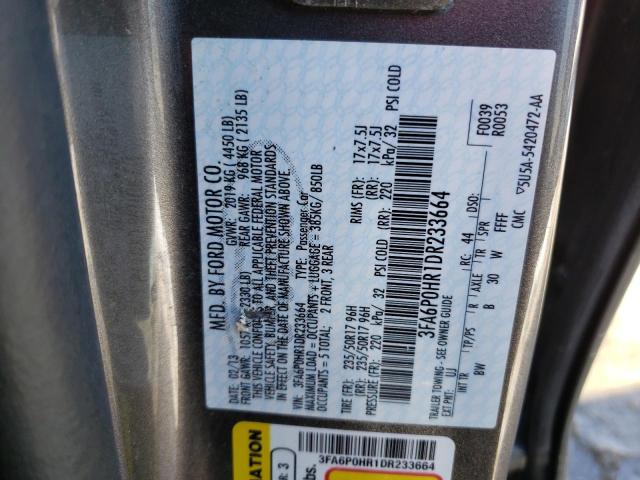 Photo 11 VIN: 3FA6P0HR1DR233664 - FORD FUSION SE 