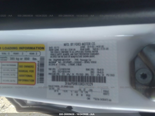 Photo 8 VIN: 3FA6P0HR1DR319329 - FORD FUSION 