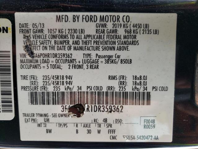 Photo 11 VIN: 3FA6P0HR1DR359362 - FORD FUSION SE 