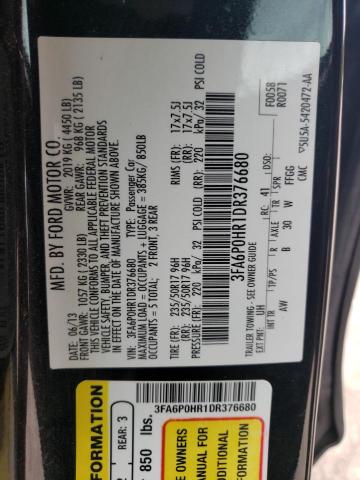 Photo 12 VIN: 3FA6P0HR1DR376680 - FORD FUSION SE 