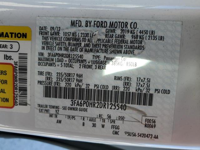 Photo 11 VIN: 3FA6P0HR2DR125540 - FORD FUSION 