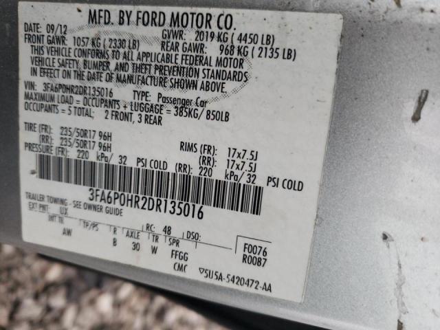 Photo 9 VIN: 3FA6P0HR2DR135016 - FORD FUSION SE 