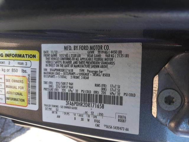 Photo 9 VIN: 3FA6P0HR2DR171658 - FORD FUSION SE 