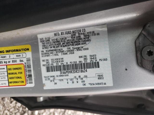 Photo 9 VIN: 3FA6P0HR2DR218624 - FORD FUSION SE 