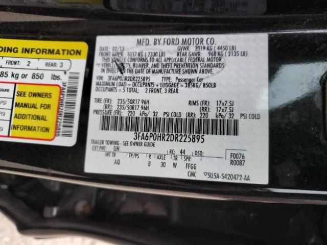 Photo 9 VIN: 3FA6P0HR2DR225895 - FORD FUSION SE 