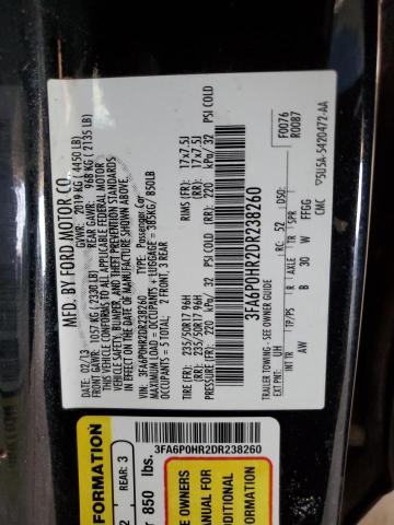 Photo 11 VIN: 3FA6P0HR2DR238260 - FORD FUSION SE 