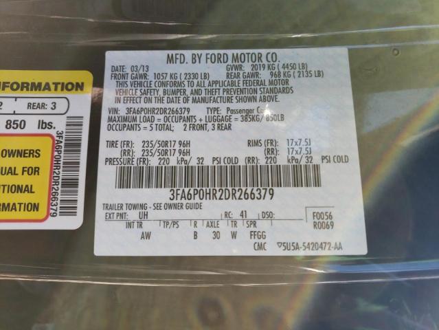 Photo 9 VIN: 3FA6P0HR2DR266379 - FORD FUSION SE 