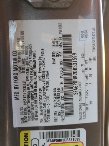 Photo 11 VIN: 3FA6P0HR2DR331599 - FORD FUSION SE 