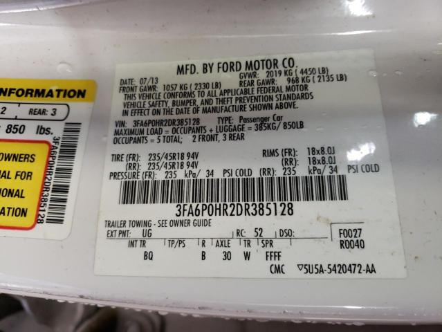 Photo 12 VIN: 3FA6P0HR2DR385128 - FORD FUSION SE 