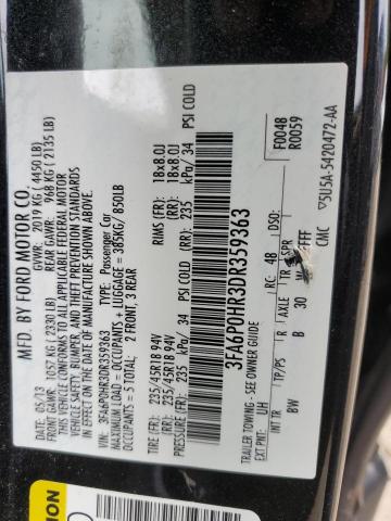 Photo 11 VIN: 3FA6P0HR3DR359363 - FORD FUSION 