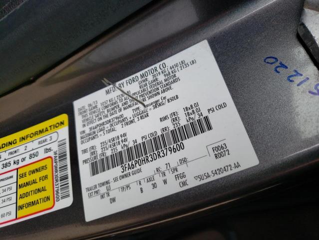 Photo 9 VIN: 3FA6P0HR3DR379600 - FORD FUSION SE 