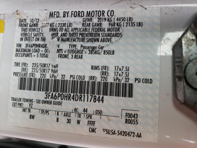 Photo 11 VIN: 3FA6P0HR4DR117844 - FORD FUSION SE 