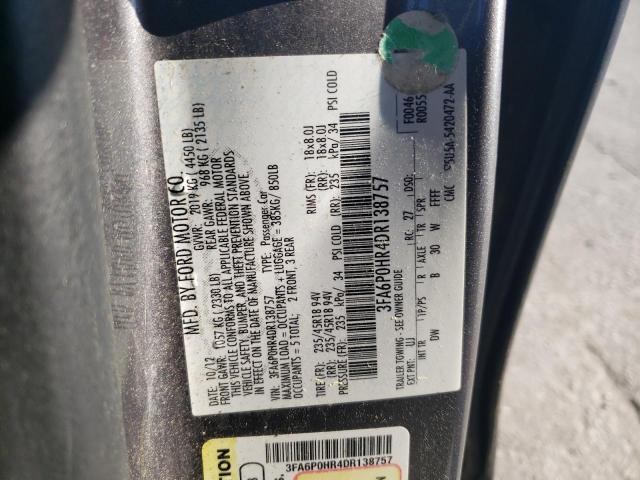 Photo 11 VIN: 3FA6P0HR4DR138757 - FORD FUSION 