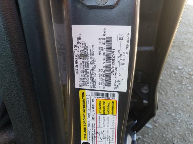 Photo 9 VIN: 3FA6P0HR4DR227986 - FORD FUSION SE 