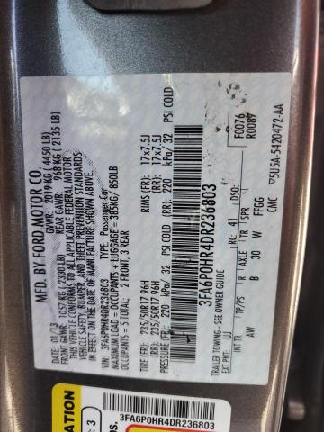 Photo 11 VIN: 3FA6P0HR4DR236803 - FORD FUSION 