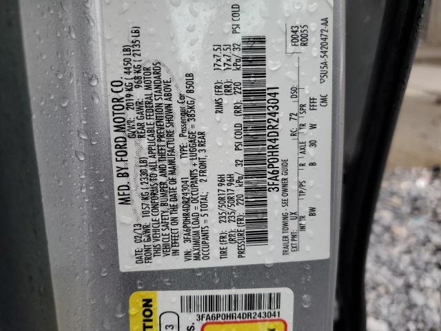 Photo 11 VIN: 3FA6P0HR4DR243041 - FORD FUSION SE 