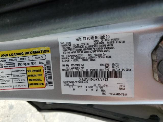 Photo 9 VIN: 3FA6P0HR4DR277593 - FORD FUSION SE 