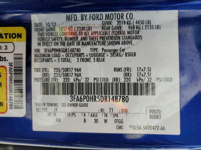 Photo 11 VIN: 3FA6P0HR5DR148780 - FORD FUSION SE 