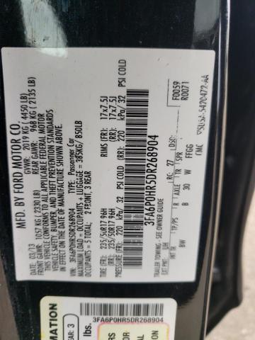 Photo 11 VIN: 3FA6P0HR5DR268904 - FORD FUSION SE 