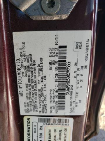 Photo 11 VIN: 3FA6P0HR5DR292555 - FORD FUSION SE 