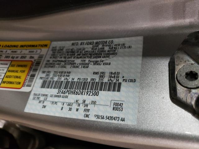 Photo 9 VIN: 3FA6P0HR6DR192500 - FORD FUSION SE 