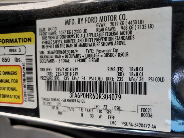 Photo 11 VIN: 3FA6P0HR6DR304079 - FORD FUSION 