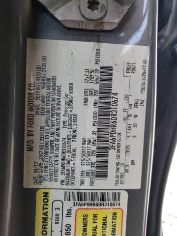 Photo 11 VIN: 3FA6P0HR6DR310674 - FORD FUSION SE 