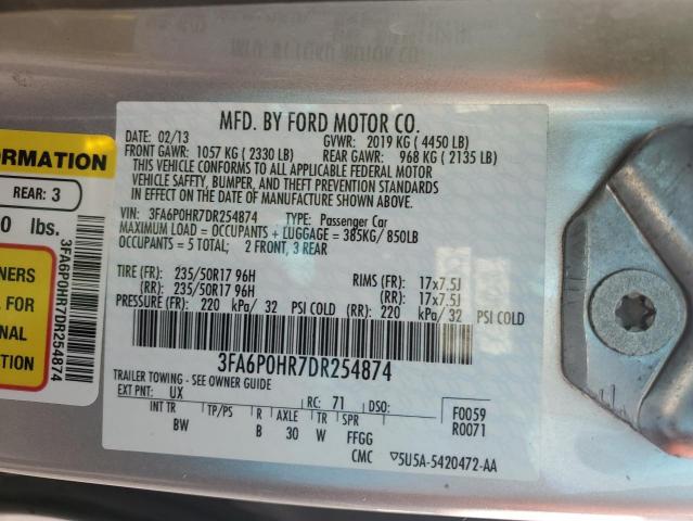 Photo 11 VIN: 3FA6P0HR7DR254874 - FORD FUSION 